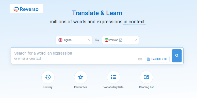 هوش مصنوعی ترجمه فارسی ریورسو